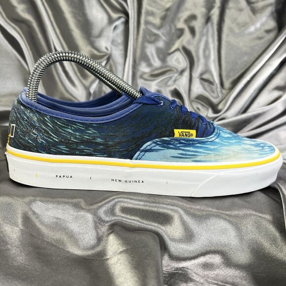 Vans Unisex National Geographic Blue Ocean Print Lace-Up Low Top Shoes M 7.5/W 9 - Picture 3 of 16